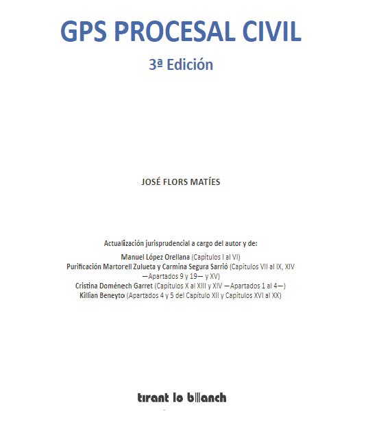 Publicada la 3ª edición de la obra GPS Procesal Civil